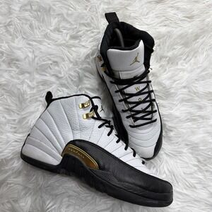 Nike Air Jordan 12 Retro Royalty Taxi (GS) Size 7Y Black Gold Sneaker Shoes